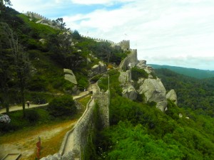 Castle of the Moors in Sintra- a day trip from Lisbon