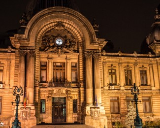 Bucharest Old Town Evening