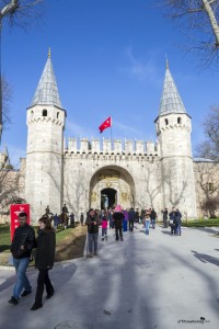 The entrance of the Topkapi Palace in Istanbul Turkey