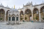 The impressive şadırvan at the Yeni Cami Mosque Istanbul Turkey