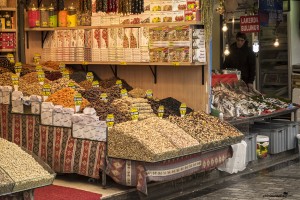 Spices from the Spice Bazaar in Istanbul Turkey