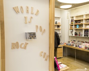 The CD section of the Carturest Carusel Bookstore in Bucharest