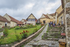 The main courtyard of the Rasnov fortress