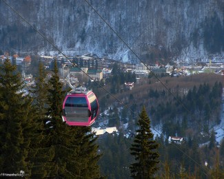 At the top of the mountain in Sinaia