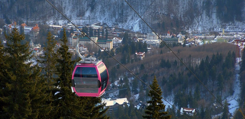 At the top of the mountain in Sinaia