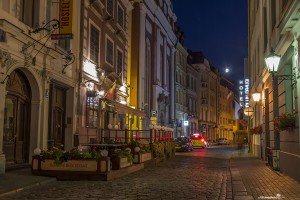 The Old Town of Riga at night