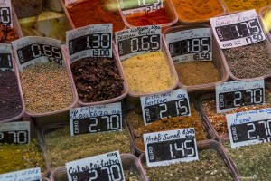 Spices at the Central Market in Riga