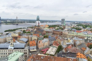 View from the top of the St Peter's Church, Riga
