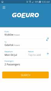 GoEuro Travel Planning App