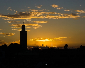 Sunset in Marrakech, Morocco