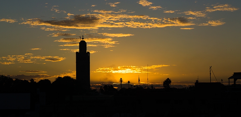 Sunset in Marrakech, Morocco