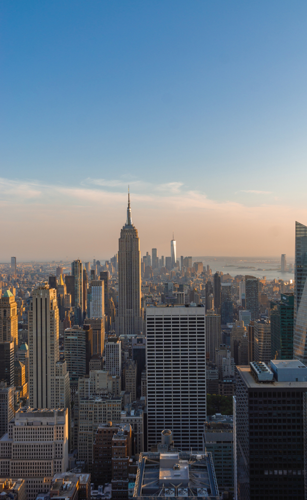 Sunset in New York from Top of the Rock