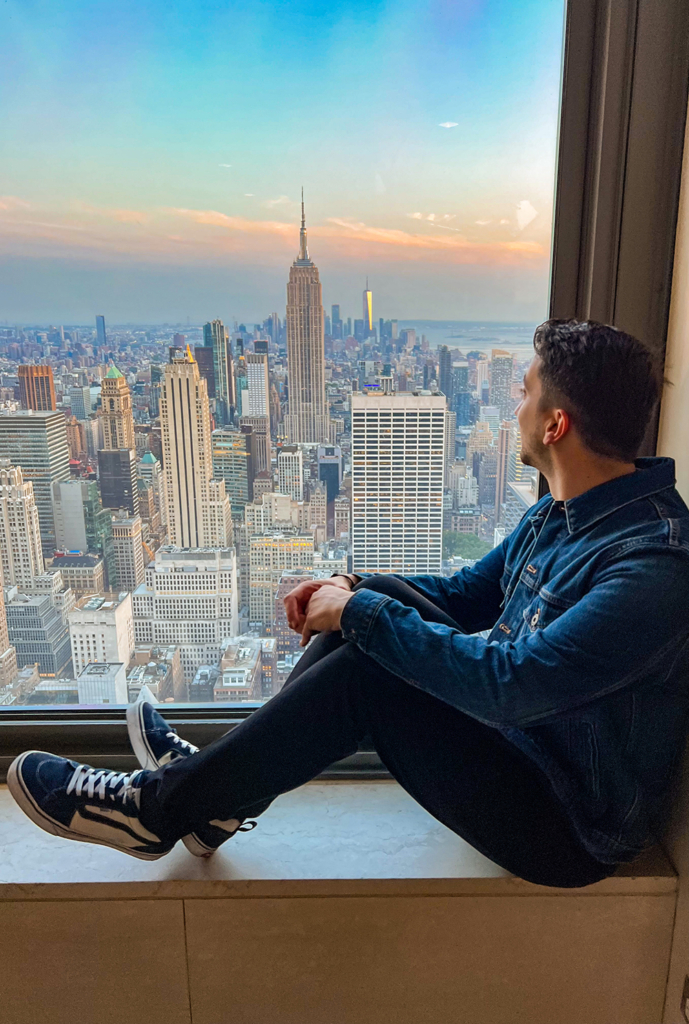 Sunset view from Top of the Rock, New York